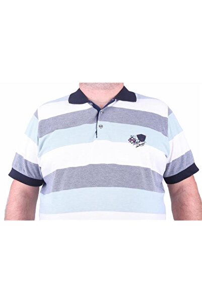 Starbattal Large Size Polo Collar T-Shirt 23409 NAVY BLUE