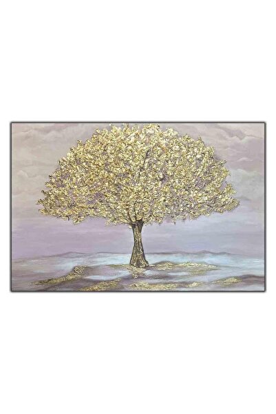 tablodekor ALTIN VARAKLI AĞAÇ YOĞUN YAĞLI BOYA DOKULU TABLO