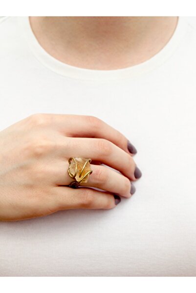 esha خاتم قابل للتعديل من حجر السترين الطبيعي بحجم عملاق