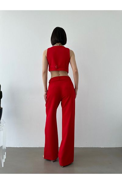 AÈC PRIVÈ New Season Aec Prive Women's Double Set - Vest and Palazzo Trousers 7777