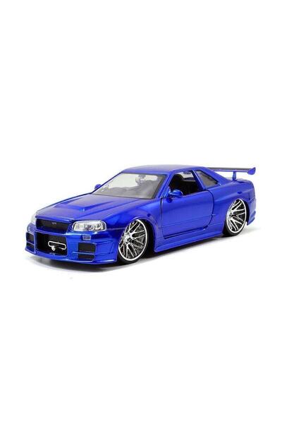 Jada 1:24 Hızlı Ve Öfkeli Fast And Furious Brian's Nissan Skyline GT-R [BNR34] Mavi Model Araba
