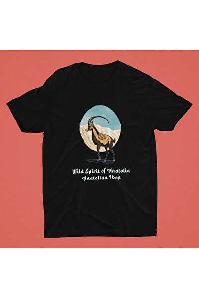 Adrift تي شيرت للجنسين بتصميم أناتوليان إيبيكس كبير الحجم