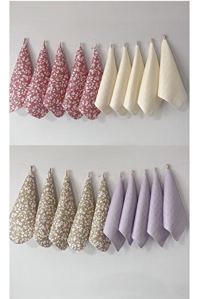 runbaby (20 قطعة) مناديل مبللة للفم وقماش للعرق من قماش الموسلين للأطفال (COM...