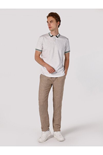 Colin's White Polo Neck Regular Fit Men's T-Shirt