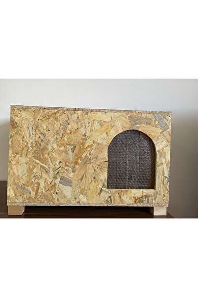 YUNUSOĞLU HOME Lüx Ahşap Kedi Kulübesi, Yalıtımlı, (xl) 61x41x36 Cm, Rüzgar S...
