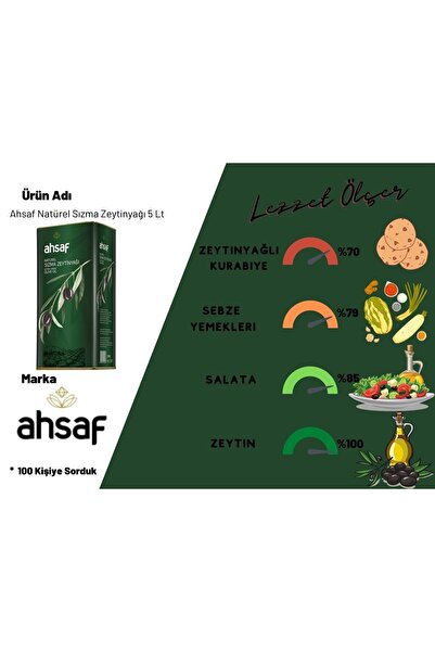 Ahsaf Naturel Sızma Zeytinyağı 5 Lt