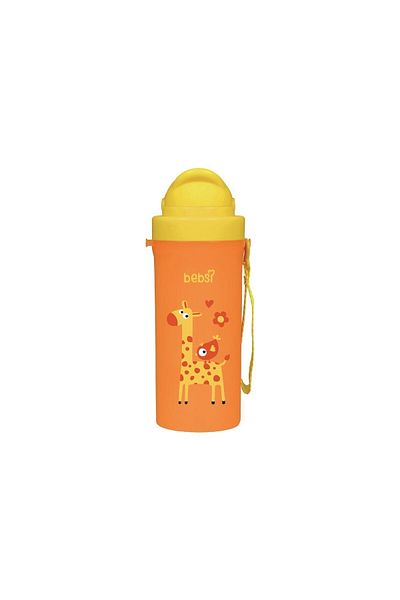 Bebsi Glass with Straw 300 ml - Orange