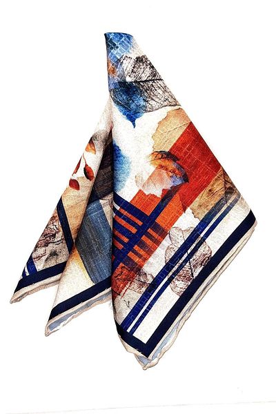 Kravatkolik Multicolored Flower Pattern Men's Pocket Handkerchief SPS600-60