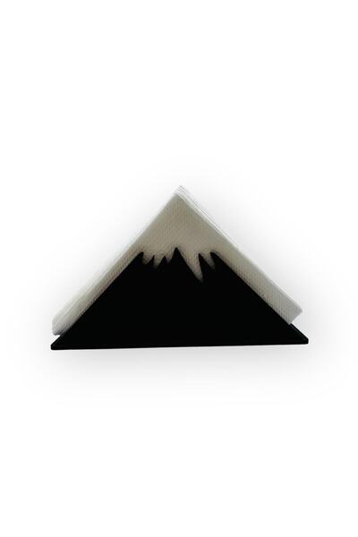 Dlyn حامل مناديل بتصميم جبل ايفرست خشبي