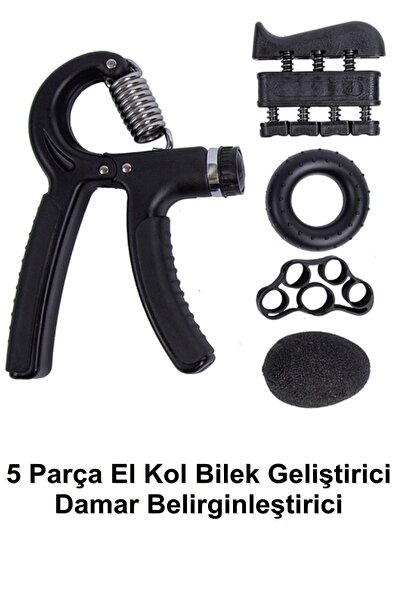 İndirimKap 5 Parça El Ve Bilek Geliştirici Kavrama Güçlendirici Damar Belirgi...