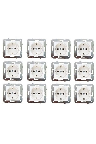VİKO 12 Grounded Sockets Frameless