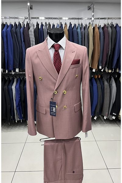 MASSARO Battal Double-breasted Suit (with tie gift)