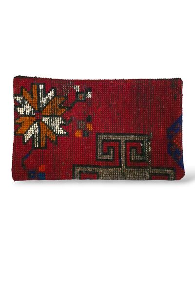 Ottoman Pouffe Art Deco Bohem Eskitme Özel Seri Halı El Dokuması Vintage Kırl...