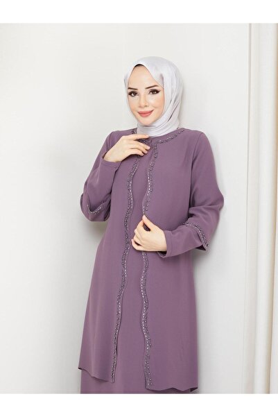 KMKkombin ANNE BÜYÜK BEDEN DÜĞÜN NİKAH TAŞLI ABİYE ELBİSE 173451