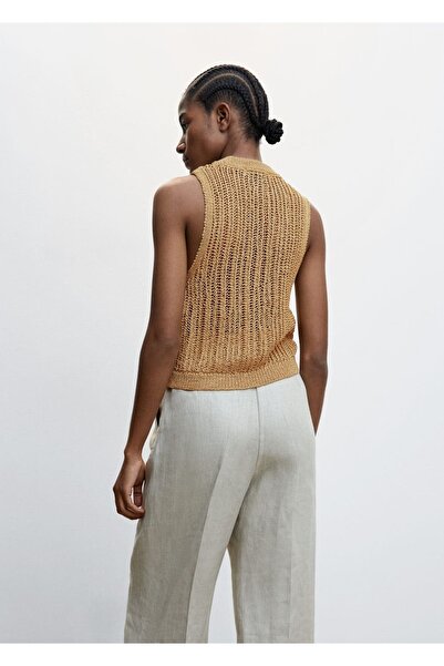 MANGO Woman Perkins Collar Knit Blouse