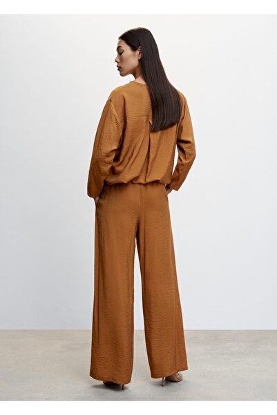 MANGO Woman Saten Palazzo Pantolon