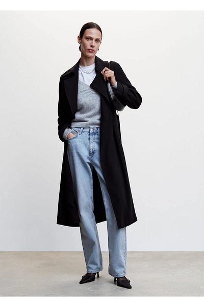 MANGO Woman Belted Flowy Trench Coat