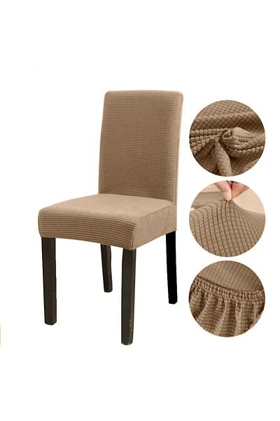 HAKSEVER HOME Husa pentru scaun flexibila si lavabila din bambus - Lycra, pachet de 6