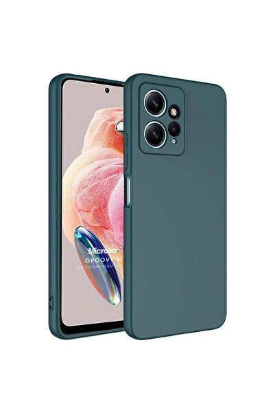 Microsonic Xiaomi Redmi Note 12 4G Uyumlu Kılıf Groovy Soft Koyu Yeşil
