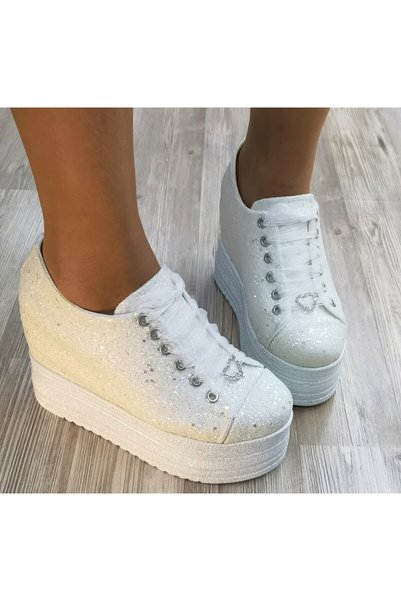 Ayakkabı Tutkusu Stilo ® Bridal Shoes Glitter 13cm Hidden Heel Inside