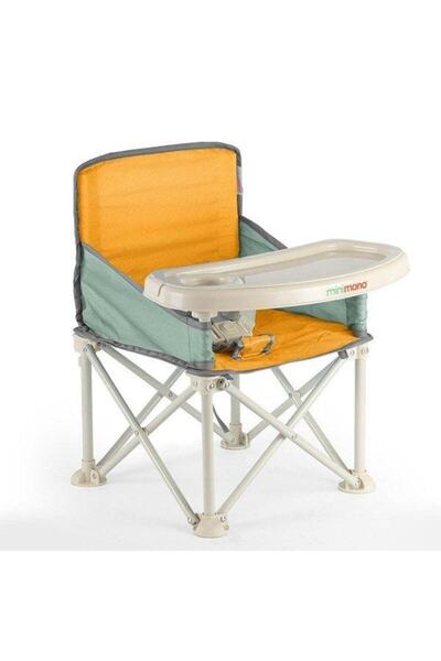 Minimono Katlanır Portatif Mama Sandalyesi Yeşil / Sarı