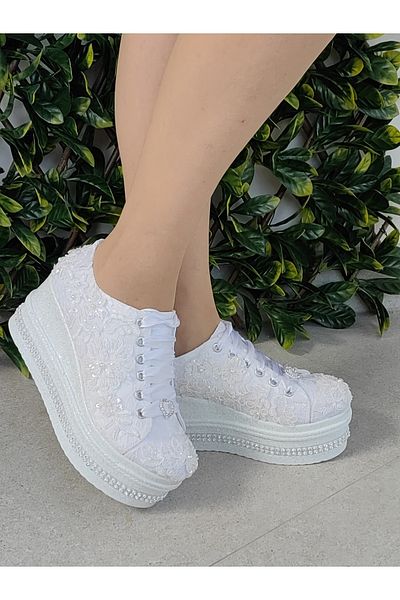Ayakkabı Tutkusu Stilo ® Wedding Dress Shoes 8cm White Lightweighted Special Stilo Sole Extremely Comfortable Wedding Shoes