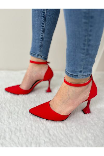 Gamze Shoes Red Champagne High Heels