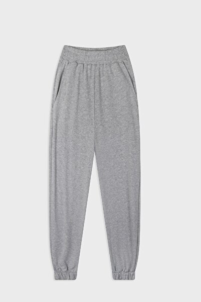 NEFS Design Özel Pamuklu Kumaş Jogger Eşofman Altı Gri