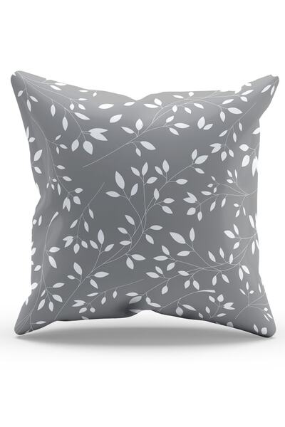 Moud's Husă de pernă din piele de căprioară cu model cu ramuri de copac, impr...