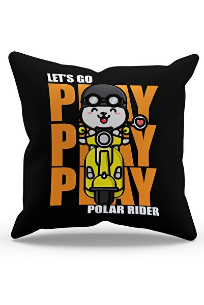 Moud's Κάλυμμα μαξιλαριού ριχτάρι από σουέτ διπλής όψης Scooter Cat-4 Pattern...