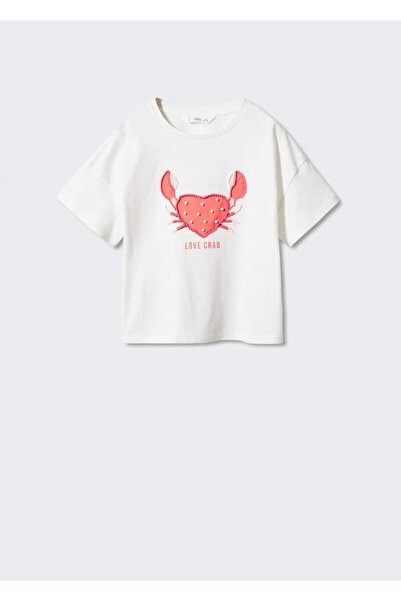 MANGO Kids Πλεκτό μπλουζάκι με σχέδια