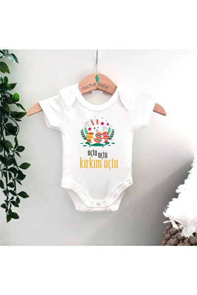 CACTUS COLLECTION بدلة أطفال من القطن باللون الأبيض من Cactus Baby مكونة من 4...
