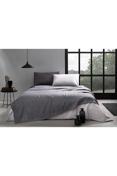 Özdilek Colourist Ranforce Single Duvet Set Anthracite-Grey