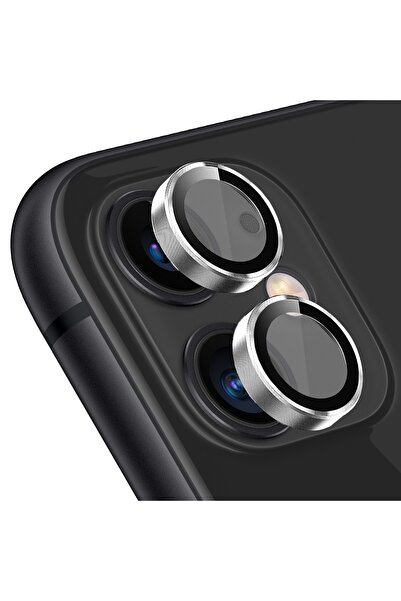 Buff Labs Buff iPhone 11 / 12 / 12 Mini Kamera Metal Lens Koruyucu Silver