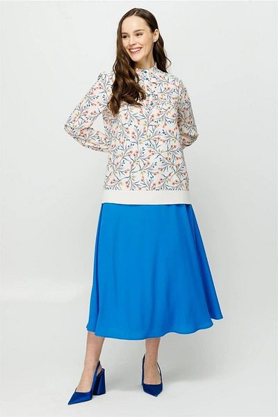 Esswaap - Ivy Patterned Skirt Blouse Set