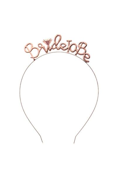 aşkın concept Bride To Be Yazılı Taşlı Taç Parıldayan Taş Yapısı Rose Gold Re...