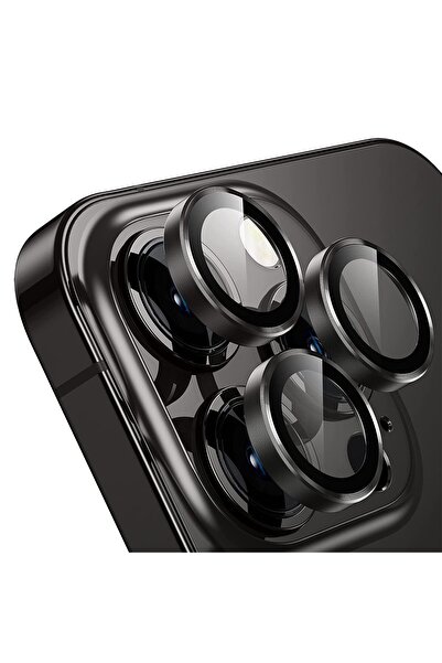 Buff Labs Buff iPhone 14 Pro Max / 14 Pro Kamera Metal Lens Koruyucu Black