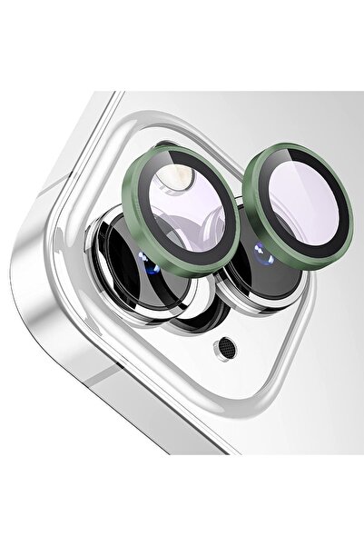 Buff Labs Buff iPhone 13 / 13 Mini Kamera Metal Lens Koruyucu Dark Green