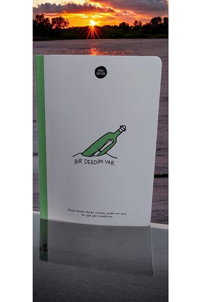 Hisli Şeyler „I HAVE A PROBLEM” Hârtie de culoare verde A5 LĂȚĂ 80 DE FOI
