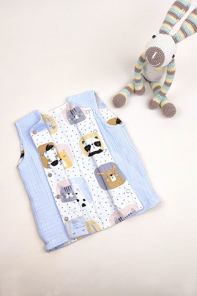la mure baby 100% Organic Muslin Baby & Kids Vest Two-Way