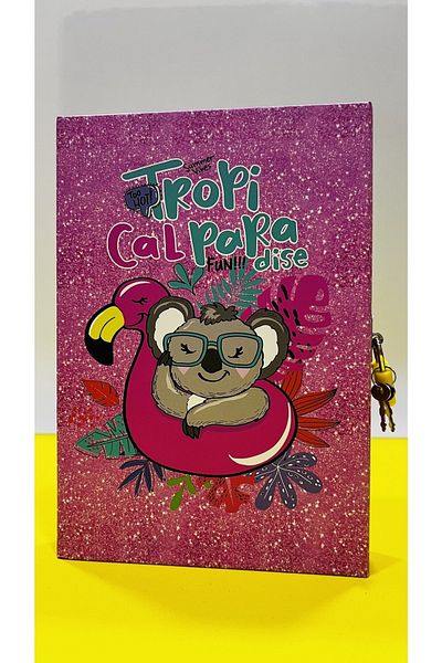 karinabest Koala Summertime Fun Locked Boxed Daily Keepsake Notebook 20x14x3 cm Lined Notebook