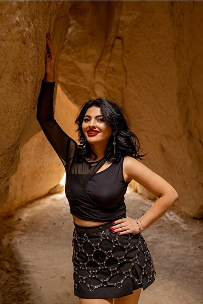 Sweet Demon Stylish Leather Skirt with Lined Hoop Detail, Accessory Over Skirt, Skirt Over Dress