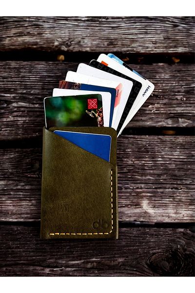 Safir Leather Ιταλική δερμάτινη θήκη για κάρτες Pueblo Lavinia (ΠΡΑΣΙΝΗ)