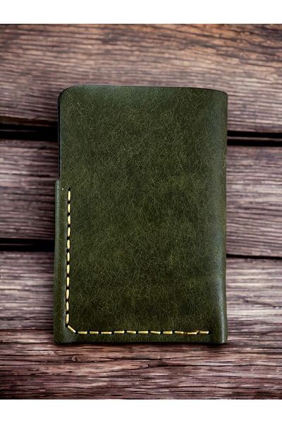 Safir Leather Ιταλική δερμάτινη θήκη για κάρτες Pueblo Lavinia (ΠΡΑΣΙΝΗ)