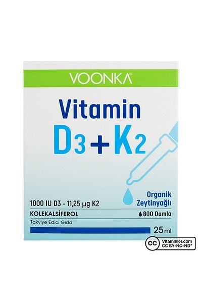 Voonka Vitamin D3 + K2 25 ml Drops - Unflavored