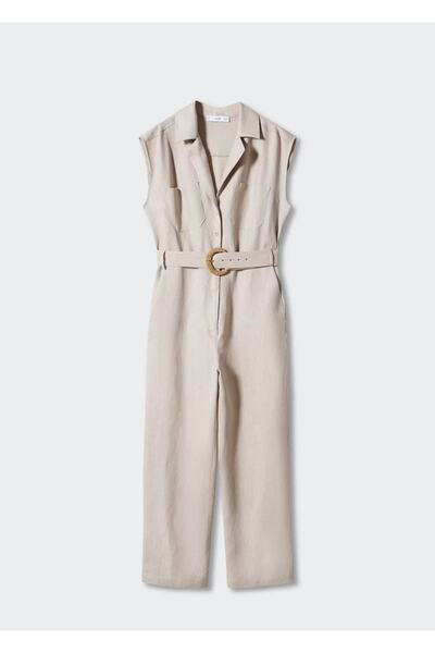 MANGO Woman Kemerli Keten Tulum