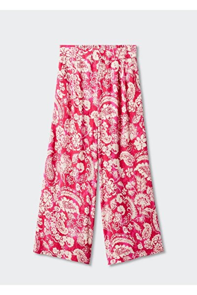 MANGO Woman Çiçek Desenli Culotte Pantolon