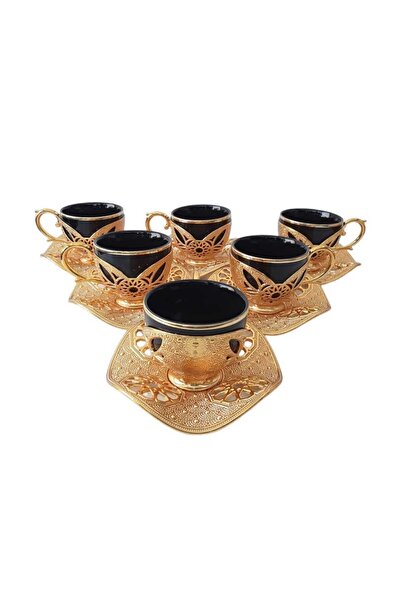 kapadokyahediyelik فيكان القهوة التركية، قصر عثماني منقوش لـ 6 أشخاص