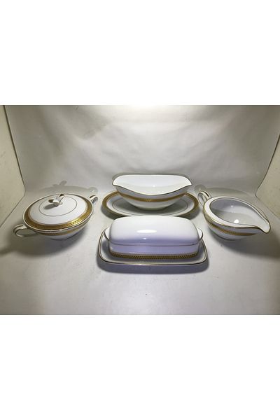 tayfuntufan antika koleksiyon Japanese Noritake Goldridge Porcelain Breakfast Set