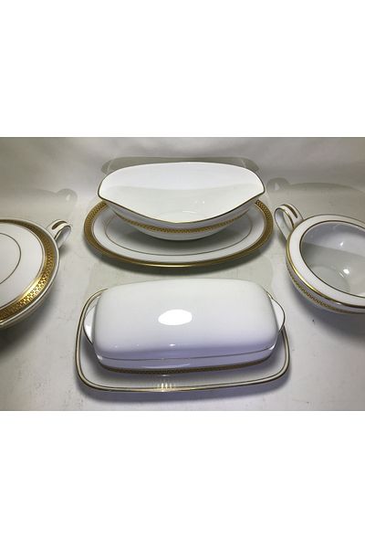 tayfuntufan antika koleksiyon Japanese Noritake Goldridge Porcelain Breakfast Set